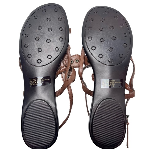 STEVE MADDEN ANGELYNA Brown Bling Chunky Rhinestones Flower Sandals Shoes sz 8 - Picture 14 of 16